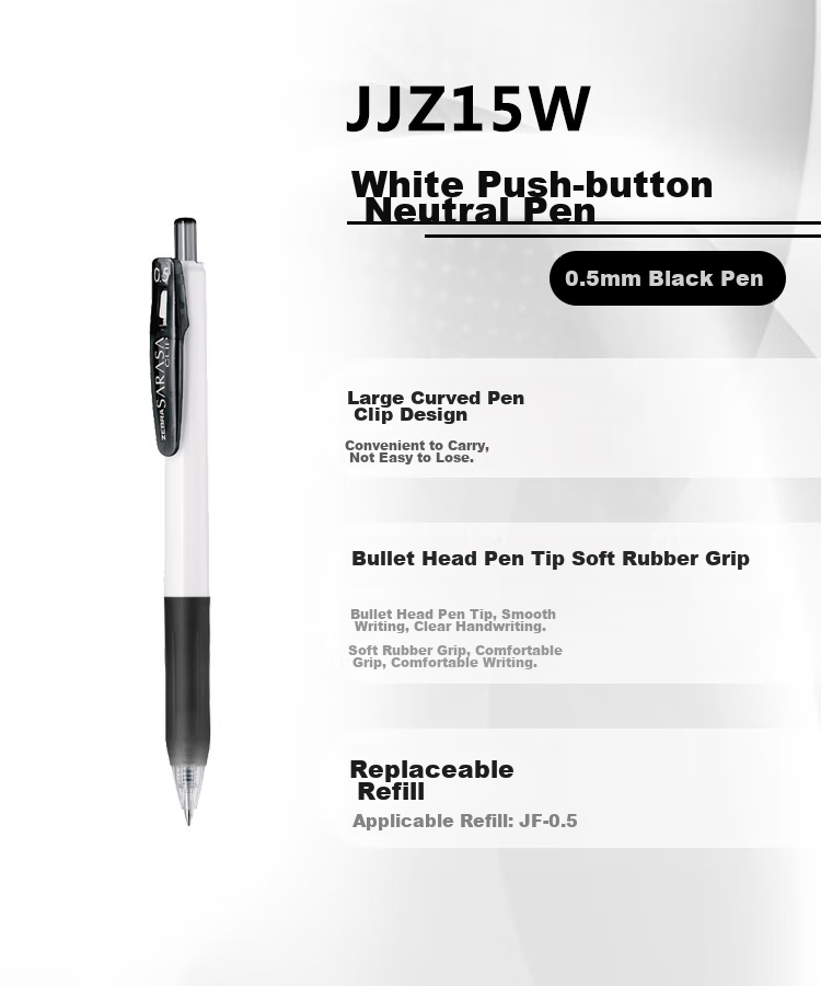 ZEBRA JJ77 Exam Practice Refill Combo Pack, 0.5mm Bullet Tip Pen, Student Exam Writing Gel Pen, Office Pen (4 Pens + 10 Refills) 7