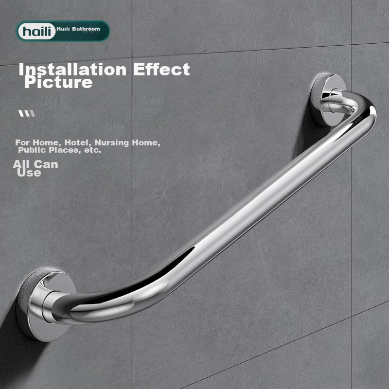 Haili 304 Stainless Steel Safety Handrail, Elderly Barrier-Free Support Rail, Non-Slip Toilet Lifting Aid 50105