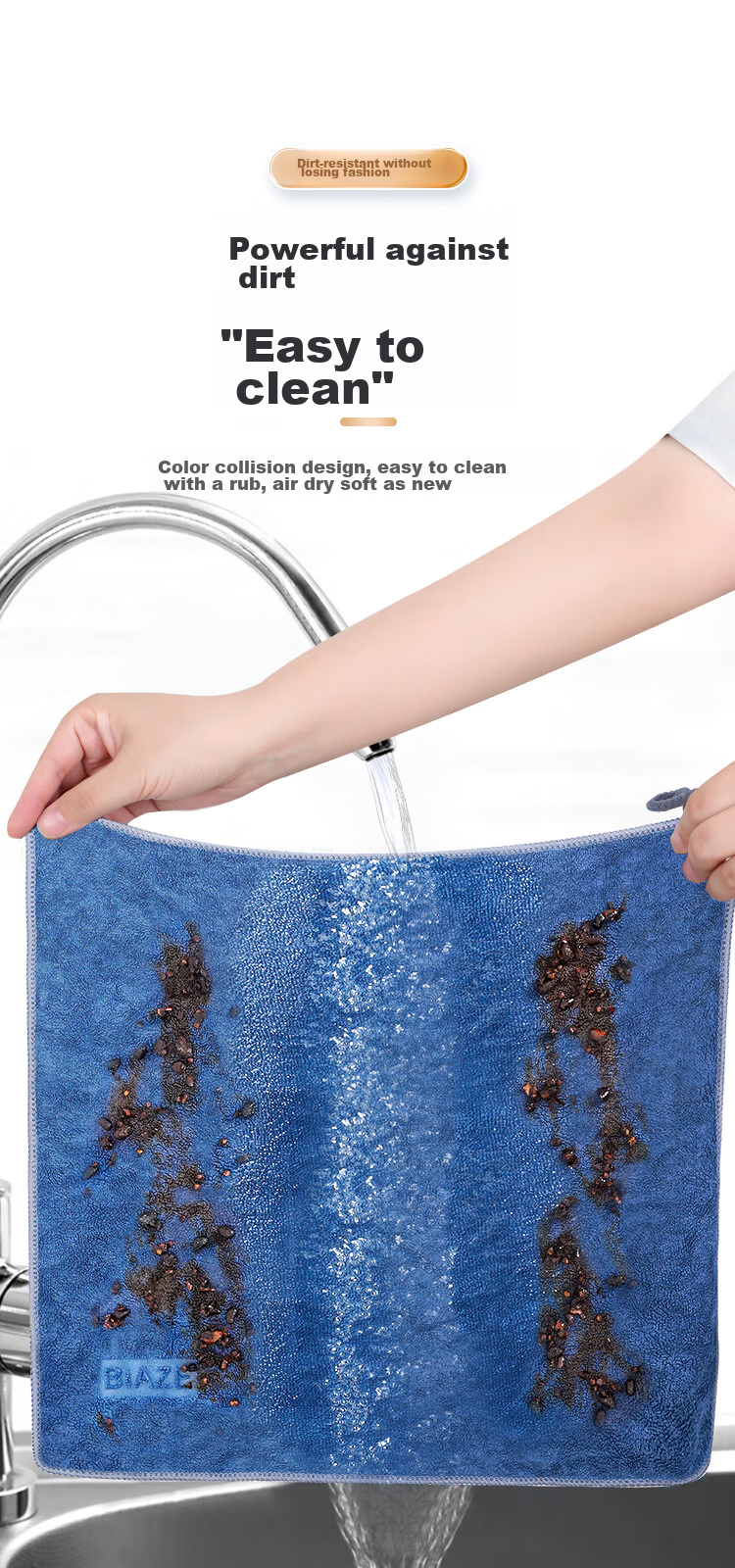 BIAZE Car Wash Towels, 40*40cm, 4 Pack, Thickened, Specially Designed for Interior And Glass Cleaning, Absorbent Car Cloths 18