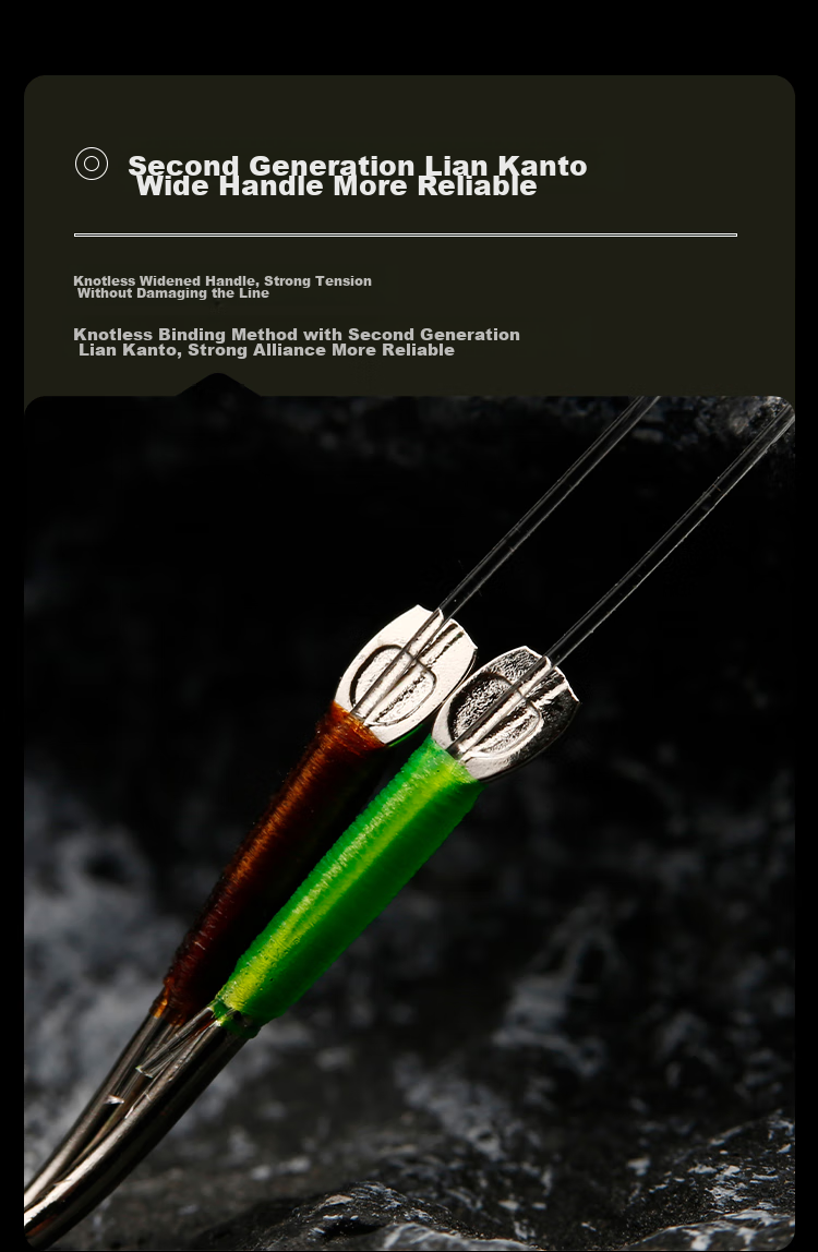 BKK Seedless Double Hook for Bighead Carp, Silver Carp, Grass Carp And Black Pit Competition, Ready-Made Large Fish Hook 7