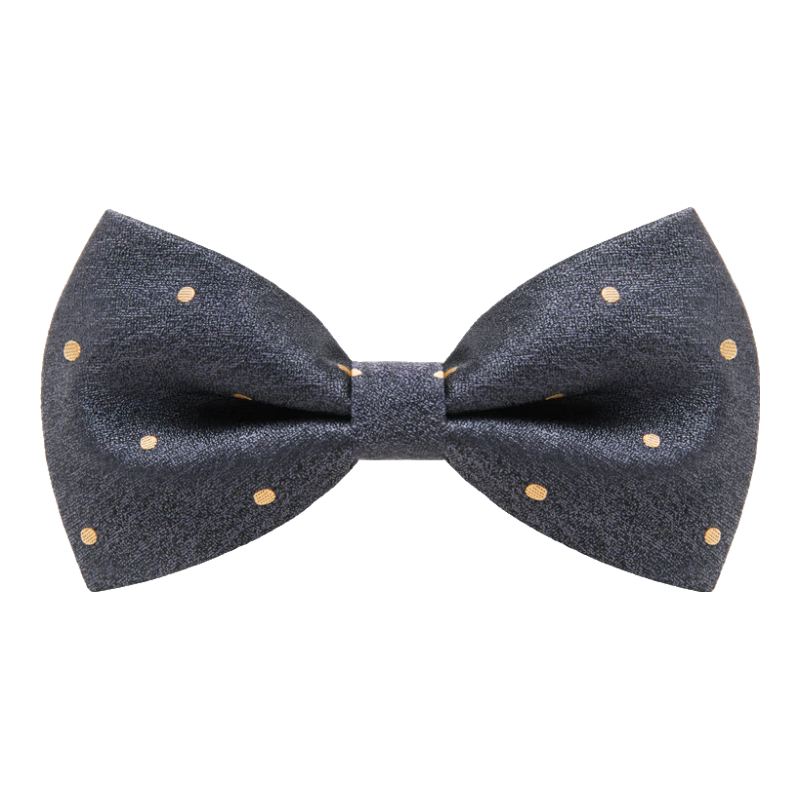 Luomeng Men's Formal Bow Tie, Wedding Groom Attire, British-Style Butterfly Knot, Navy Blue, Gift Box Packaging