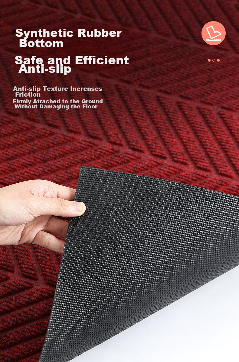Dajiang Entrance Door Mat, Rubber Doormat, Entrance Carpet, Commercial High-End Mat, Entrance Mat, 80x120cm 10