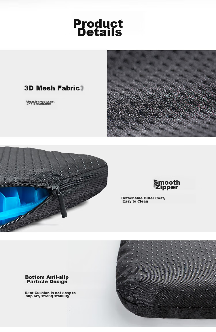 JD Original Seat Cushion, Honeycomb Gel Seat Pad, Summer Breathable Ice Pad, Car Seat Cushion, Home Office Chair Pad 21