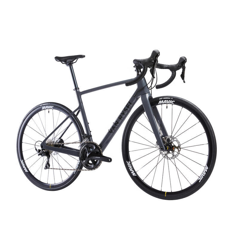迪卡侬(decathlon)公路车ncrcf105竞赛多用途碳纤维公路自行车深青砖