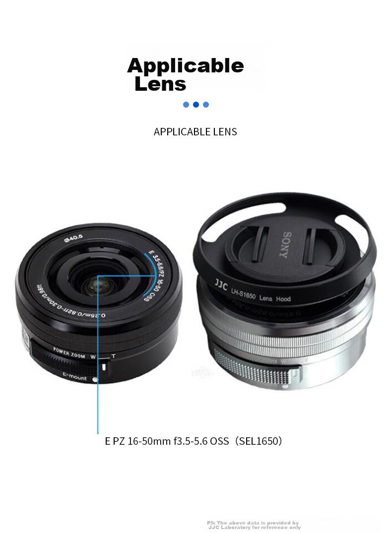 JJC Lens Hood Compatible with Sony 16-50mm FE 28-60mm 40.5mm Lens for ZV-E1 ZV-1F ZV-E10L A6500 A6400 A6300 Mirrorless Cameras 6
