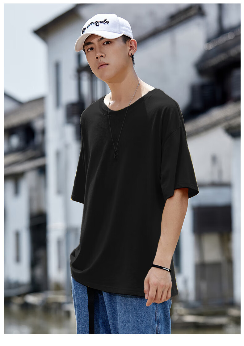 Warrior Ice Silk Sun Protection Men's T-Shirt, Summer Short Sleeve Loose Cool National Trend Five-Quarter Sleeve Youth Sports Quick-Dry Tee C 9