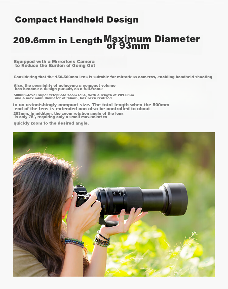 Tamron A057S 150-500mm F/5-6.7 Di III VC VXD Image Stabilized Telephoto Lens for Bird Photography And Sports, Full-Frame Sony Mirrorless Camera Lens (Sony Full-Frame E-Mount) 4