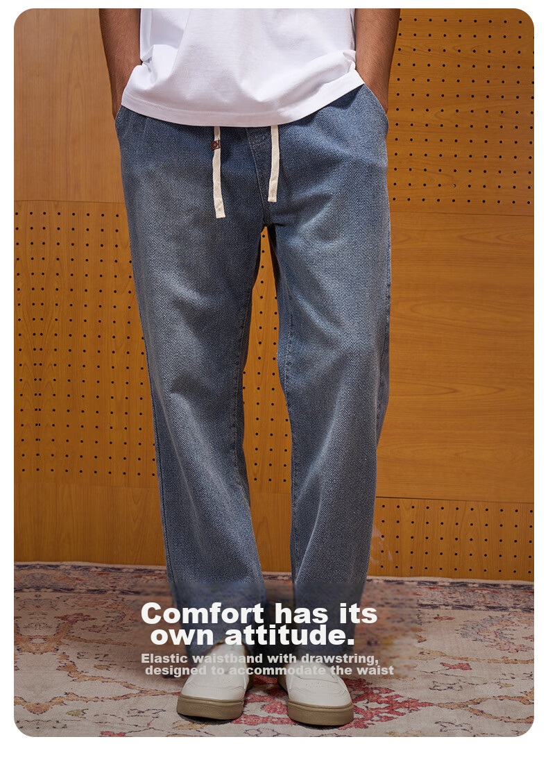 RIGORER Men's Jeans: Lightweight, Soft, Versatile, Retro Straight-Leg Casual Pants 8