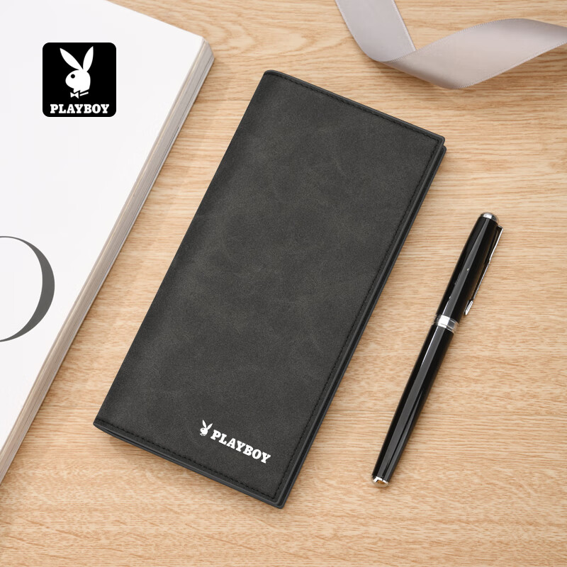 PLAYBOY Wallet, Men's Long Multi-card Slots, Fashionable ID And Document Holder, College Student Thin Multifunctional Purse, Birthday Gift