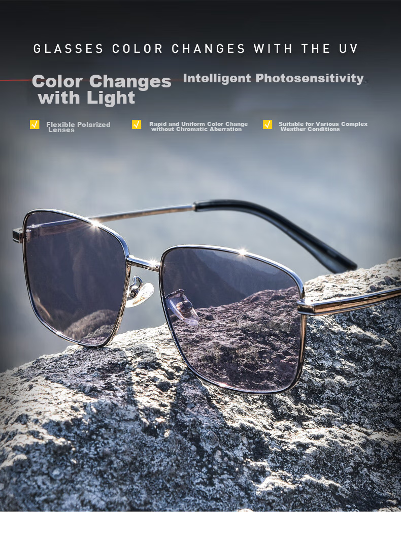 CAPONI Photochromic Polarized Sunglasses for Men, Day And Night Use, Driving-Specific Night Vision Glasses, Anti-Glare High Beam Protectio 1