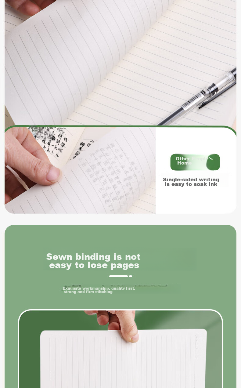 Youxueku A5 Soft Cover Lined Notebook, High-Quality Stitched Notebook for Students And Exam Preparation, Error Correction Book with Text Style, Sweet Design, 4-Pack Set, Mid-Autumn Festival Gift 9