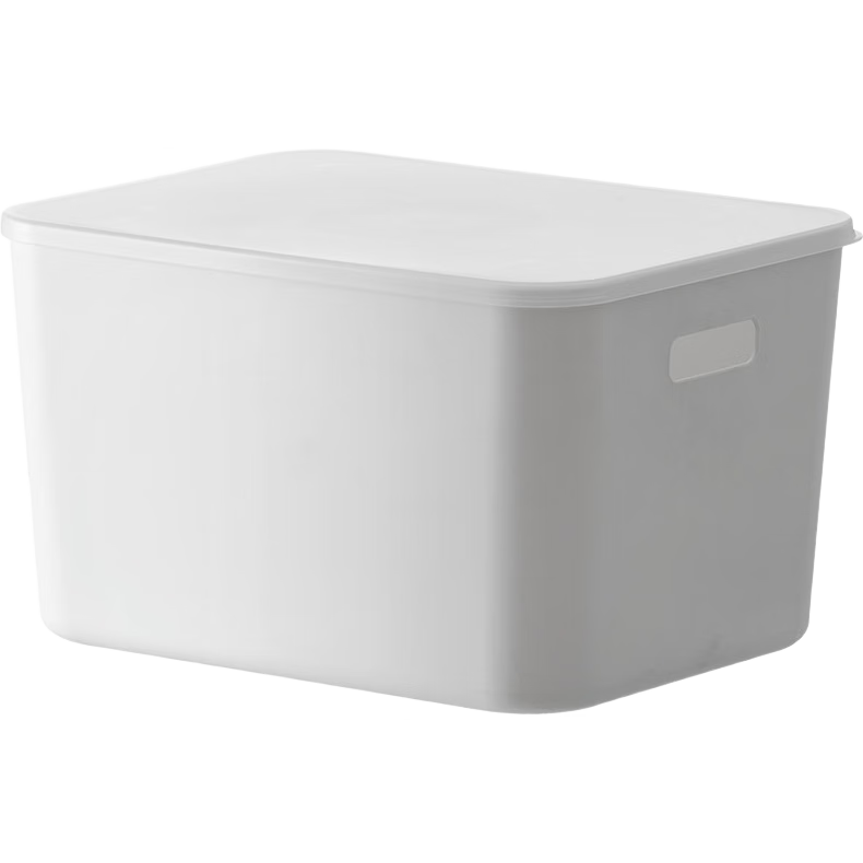 Lanjiaoluo Storage Box with Lid, Clothes Closet Organizer Basket, Storage Container for Miscellaneous Items And Snacks, Three-Piece Set