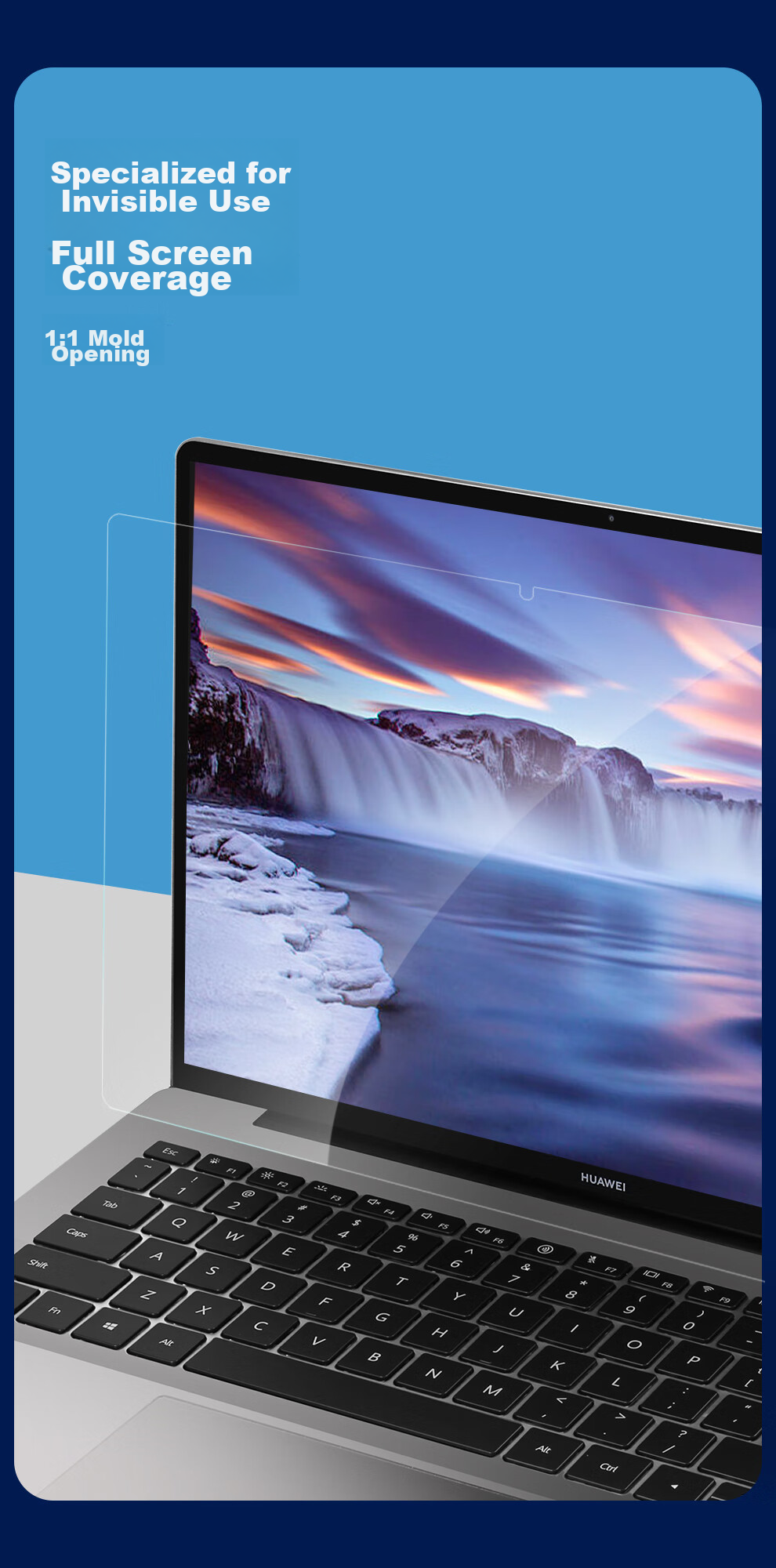 Jichuan [2-Pack | Ultra-Clear Original Color], Huawei MateBook D16/SE V20/CPU/Linux Screen Protector, for 2026/25 Laptop Models, Screen Protective Film 8