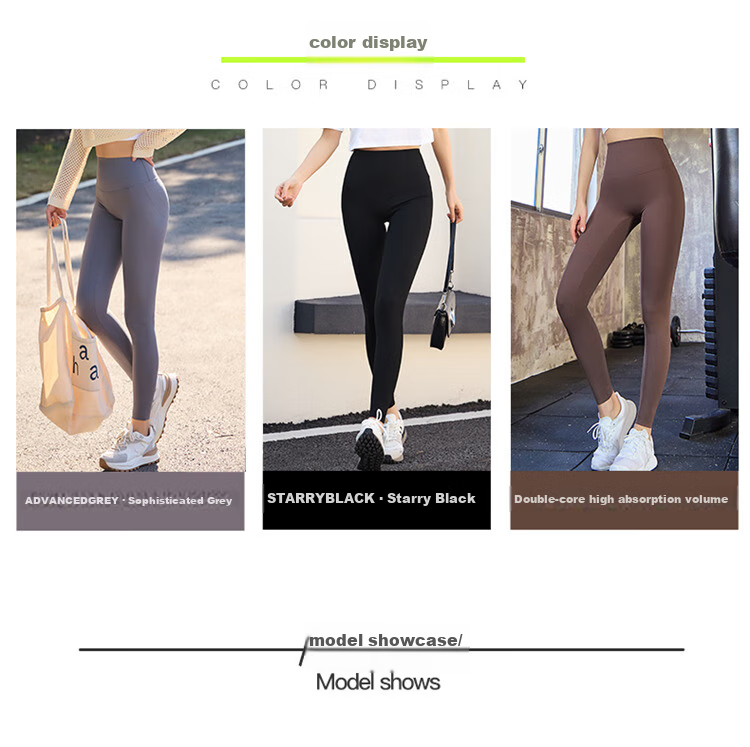 LangSha Shark Leggings for Women, Outer Wear, Spring And Summer, Seamless Yoga High-Waist Tight-Fitting Base Layer Pants 12