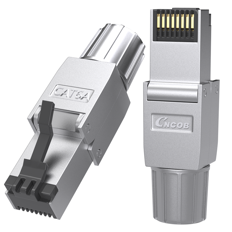 CNCOB Cat6A Toolless Crystal Head, Engineering Grade CAT6a 10G Network Tool-Free Cable Connector, CN-MD2001P