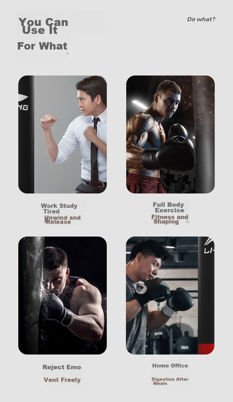 Li-Ning Punching Bag Boxing Training Equipment Fitness Gloves Boxing Target Sandbag for Children And Adults, Non-Bouncing Sports Standing Home Use 4