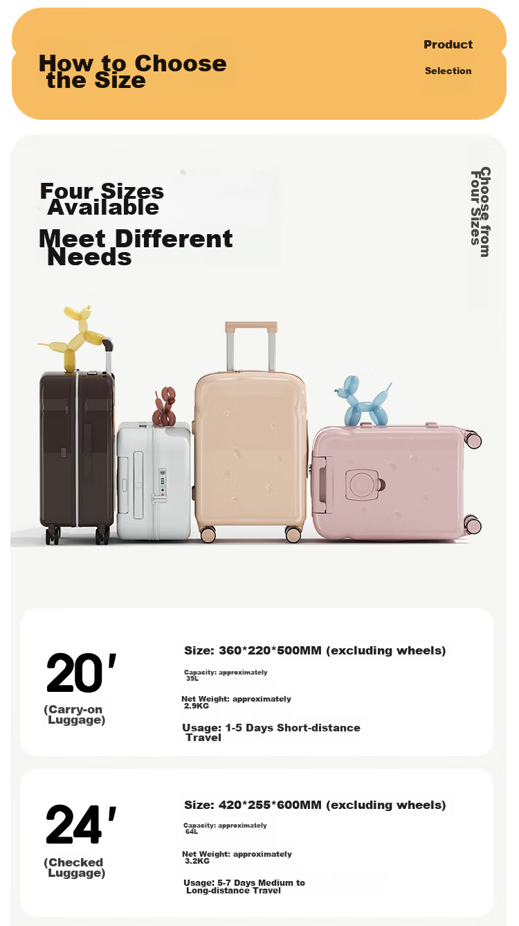 HLA Stylish Luggage, Large Capacity Suitcase, Women's Check-In Travel Case with Password Lock, Tuxedo Chocolate Color, 24 Inches 4