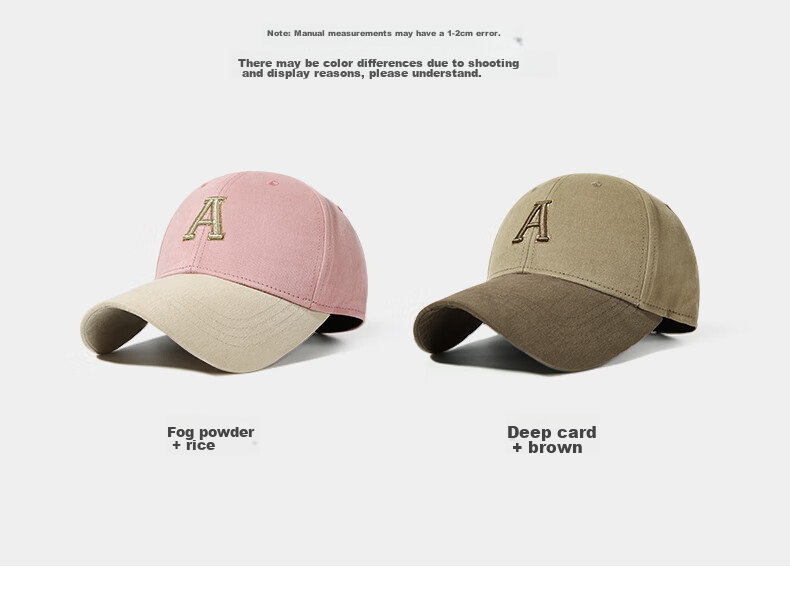 CACUSS Women's Embroidered Baseball Cap Spring Duckbill Hat Luxury Pure Cotton Hard Top Face-Slimming Sun Hat Peony Pink 9