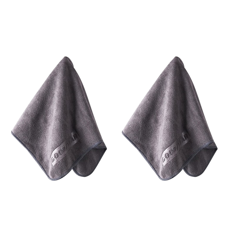Goodyear Car Wash Towel, Double-Sided High-Density Short Plush, Lint-Free, Absorbent, Thickened, 2 Pieces