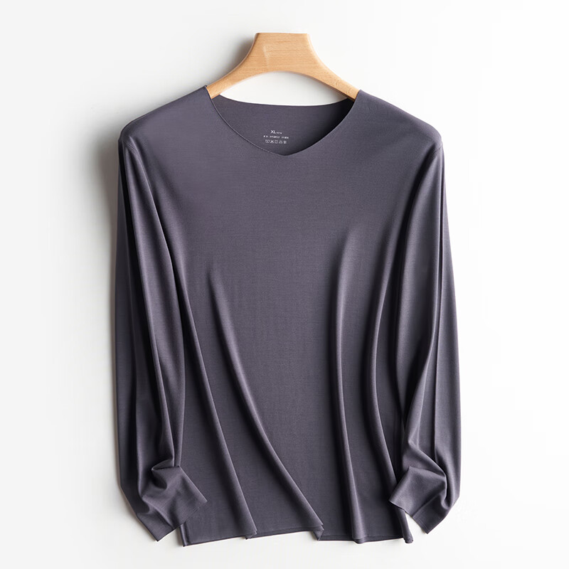 SipianSIPIAN Modal Men's Long-Sleeve Thin Undershirt, Spring And Autumn Seamless Thermal Underwear, Base Layer Shirt, Trendy Top