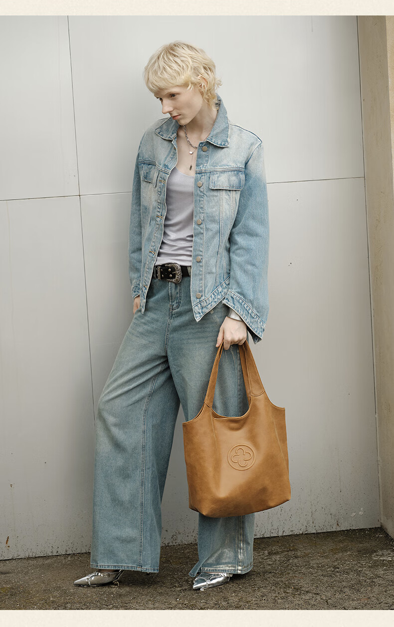 CASSILE [Celebrity Style] Cassile Tote Bag for Women, Vegetable-Tanned Leather Large Capacity Shoulder Bag, 520 Gift 16