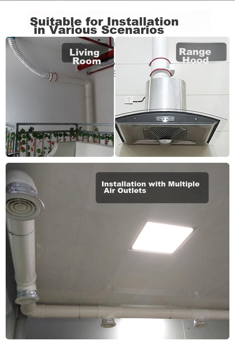 AIRMATE Duct Fan, Exhaust Ventilation Fan, 6-Inch Kitchen Smoke Extraction, Cross Flow Fresh Air System, DPT15-50A 4