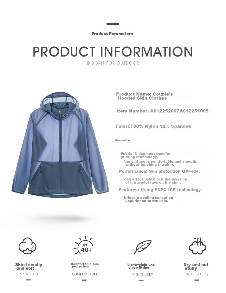 CAMEL Outdoor Sun Protection Clothing for Men And Women, Summer Lightweight Ice Silk UV-Resistant Sports Skin Coat A012251005A 8