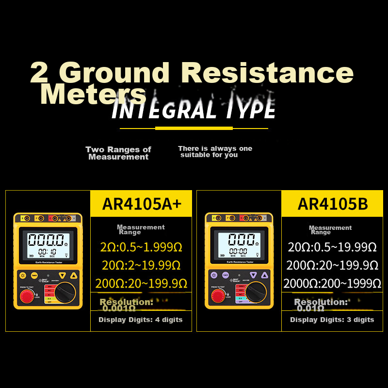 Xima Ground Resistance Tester, Megohmmeter, Digital Lightning Protection Tester And Measuring Instrument with Range AR4105B