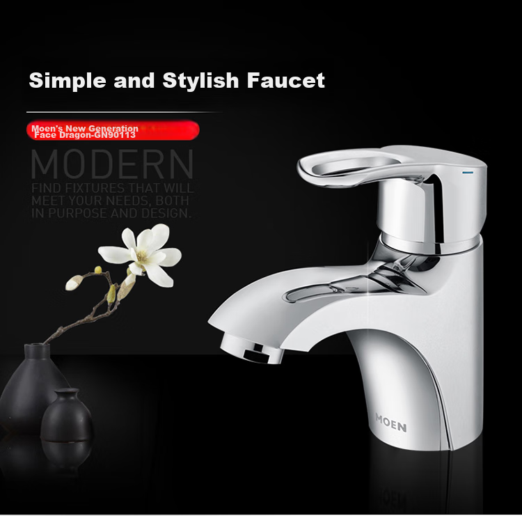 MOEN Basin Faucet Hot and Cold Water Splash-Proof Bathroom Washbasin Single Handle 10123 1