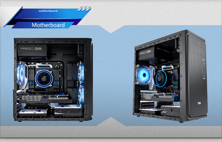 PADO N4 Black MATX Case, 240mm Water Cooling Support, Desktop Portable Handheld Computer Tower Case, Mini Side-Transparent Glass, Supports Graphics Card Length up to 360mm 9