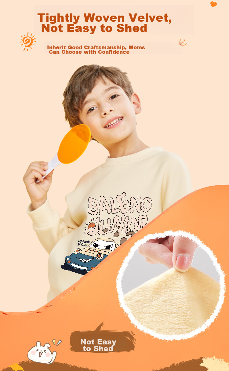 Baleno Boys' Fleece-Lined Sweatshirt, Winter Wear for Older Children, Warm Pullover Jacket, Children's Thick Casual Outerwear for Winter 7