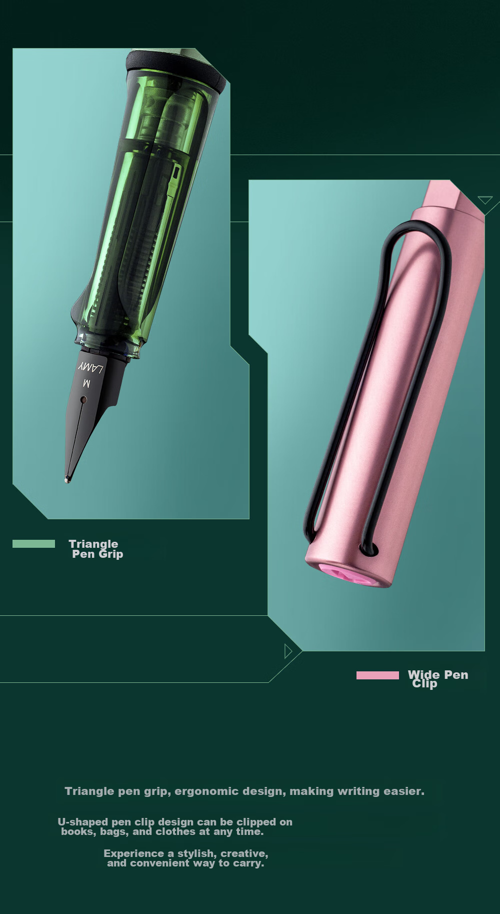 LAMY Ballpoint Pen, Star Series Limited Edition Set, Calligraphy Practice Pen, Student Stationery, Office Gift, Holiday Present, Flowing Pink 0.7mm 7