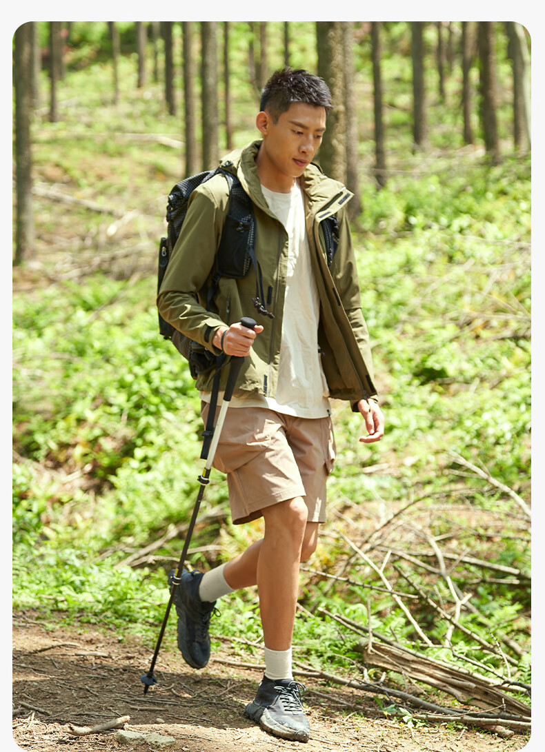 MOBIGARDEN Trekking Pole, Outdoor Hiking Carbon Fiber Aluminum Alloy Telescopic Walking Stick Tangu NX24667001, Moonlight White 16