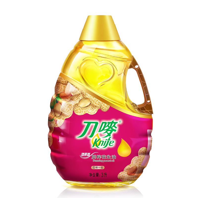 刀唛（Knife）食用油【保真花生油】3L 臻原香 物理压榨 一级精炼 香港品牌