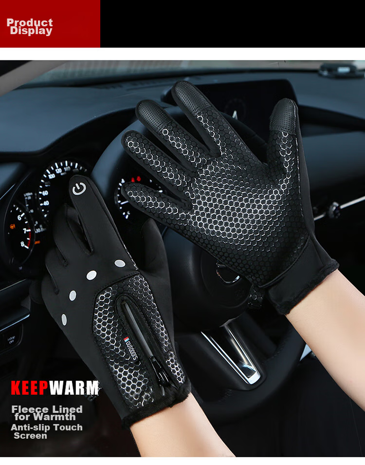 SolarStorm Winter Warm Gloves, Waterproof And Windproof, Fleece-Lined, Suitable for Men And Women, Touchscreen Compatible, Outdoor Cycling, Thickened Non-Slip Gloves 13