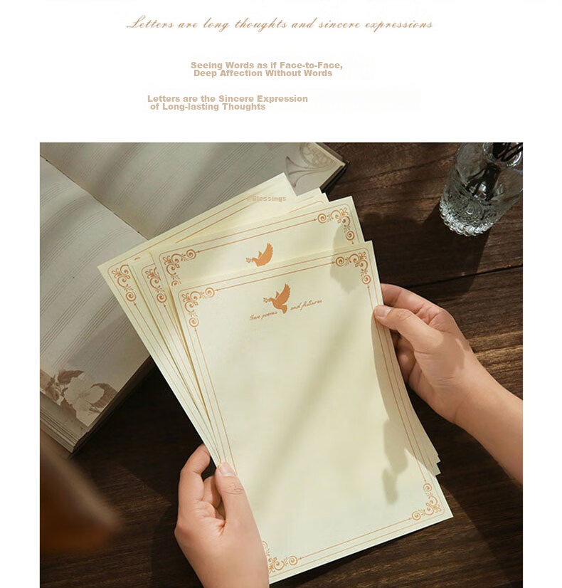 Shiluode Valentine's Day Love Letter Stationery, Romantic Confession, Vintage Rose Literary Paper, A4 Size, Handwritten Couple's Cards, 20 Sheets Per Pack 2