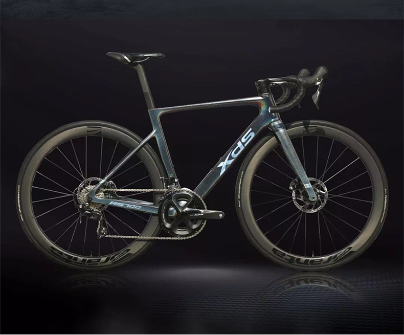 喜德盛公路自行车禧玛诺22速105套件双控碳纤维公路车rs700幻彩紫色48