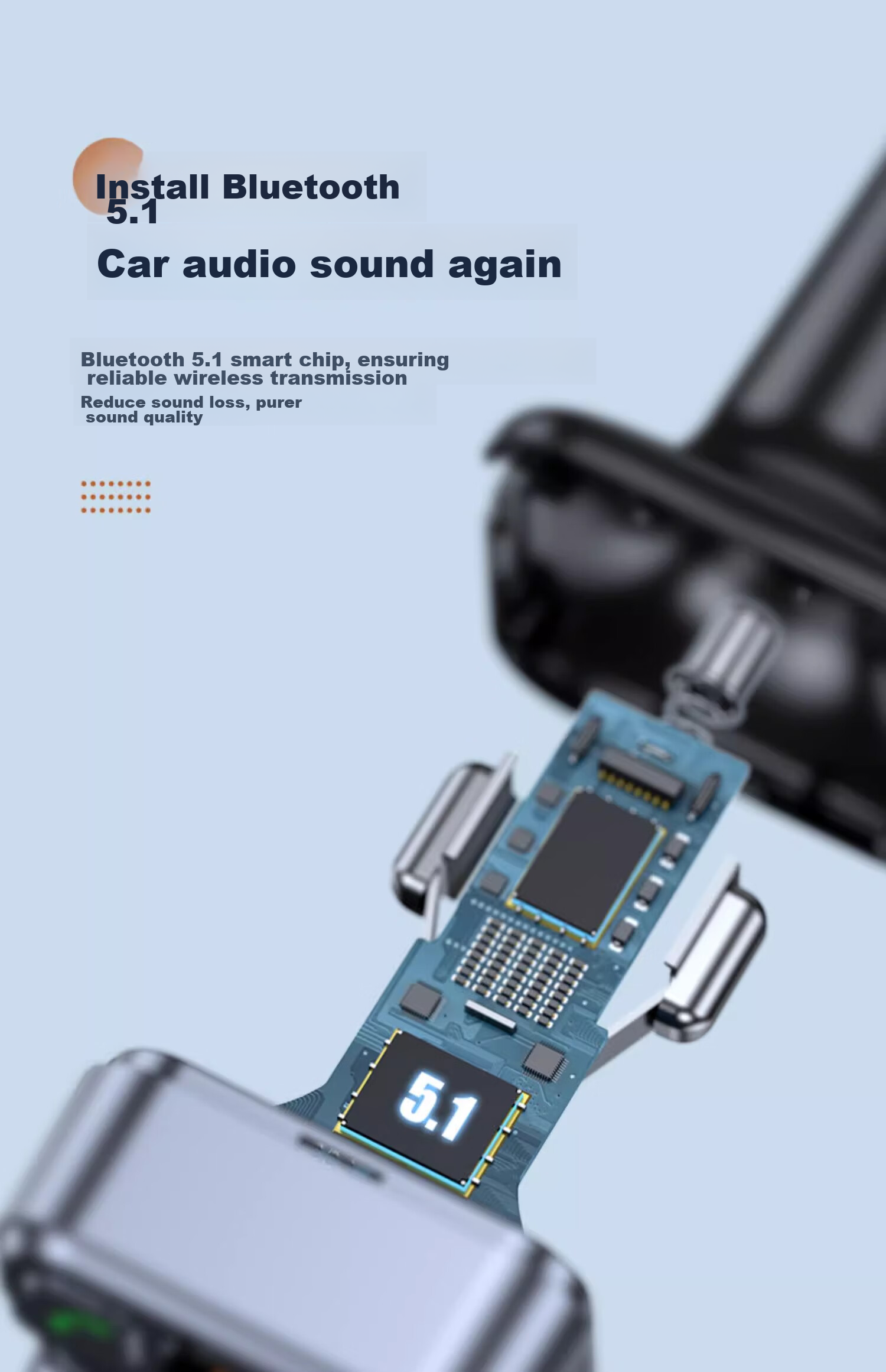 Beiteng Car MP3 FM Transmitter PD30W Fast Charging 2.4A, Bluetooth Hands-Free AUX Play, Car Charger T16 + Data Cable 9