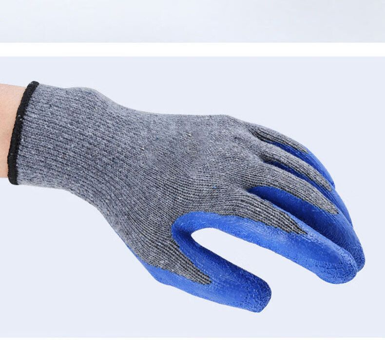 Laihui Dipped Wrinkle Gloves Anti-Slip Wear-Resistant Waterproof Industrial Work Gloves LH223 20 Pairs Pack 13