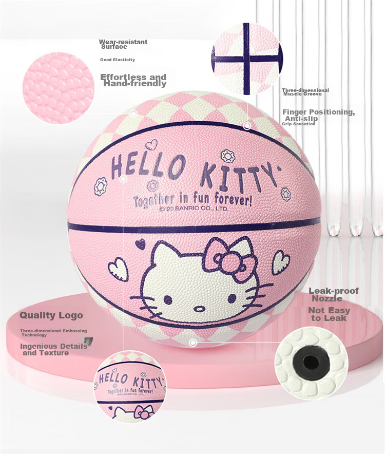 Mesuca No. 7 PU Basketball HelloKitty Girls' Gift, Valentine's Day Gift for May 20th 16