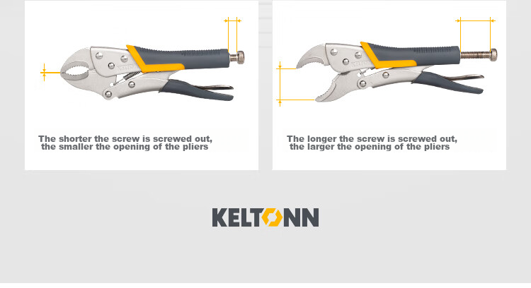 KELTONN Pliers, Round Jaw Heavy-Duty Pliers, 10 Inches with Blade, Holding Pliers, Fixed Pliers, Quick Release Clamping Tool, KT2703 6