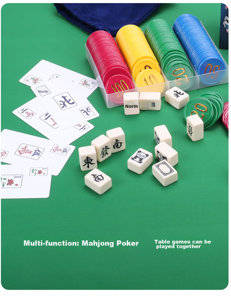 Shenglv Mahjong Table Mat Rubber Mahjong Pad, 85cm Table Game Poker Tablecloth, Non-Slip Waterproof Table Cover, Cuttable, Gree 7