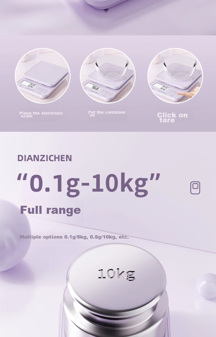 Royalstar Electronic Kitchen Scale, Home Food Scale, Compact Gram Scale, High-Precision Baking Scale, 10kg/0.1g Capacity 7