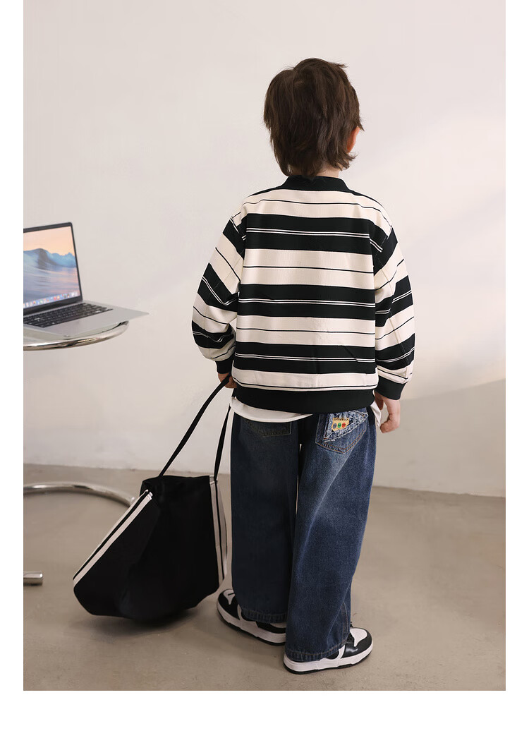 LUSON Chen Da Zhu Boys' Cardigan Jacket, 2025 Spring And Autumn New Style, Children's Casual Long-Sleeve Top, Cool Cardiga 9