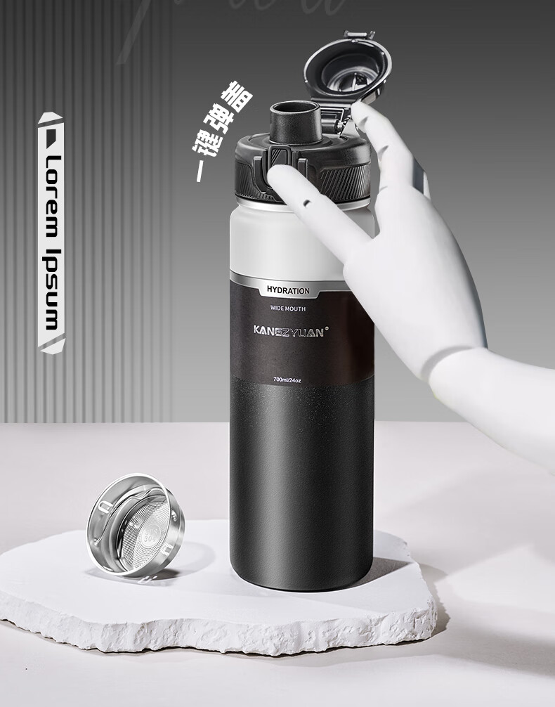CICA Insulated Water Bottle for Students Aged 6-14 Elementary to High School Large Capacity Stainless Steel Thermos Flask for Boys 3