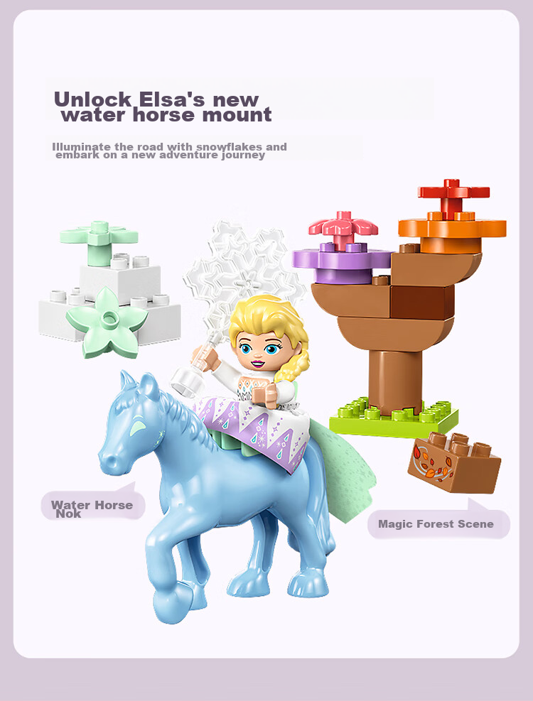 LEGO Building Blocks, 10418 Elsa's Forest Adventure, Toy for Boys And Girls, Children's Birthday Gift, Large Bricks 10