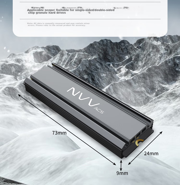 NVV M.2 Solid State Cooling Vest, SSD Thermal Paste Cooling Pad, PS5 Aluminum Alloy Heat Sink Cooling Sticker NT-GT1 13