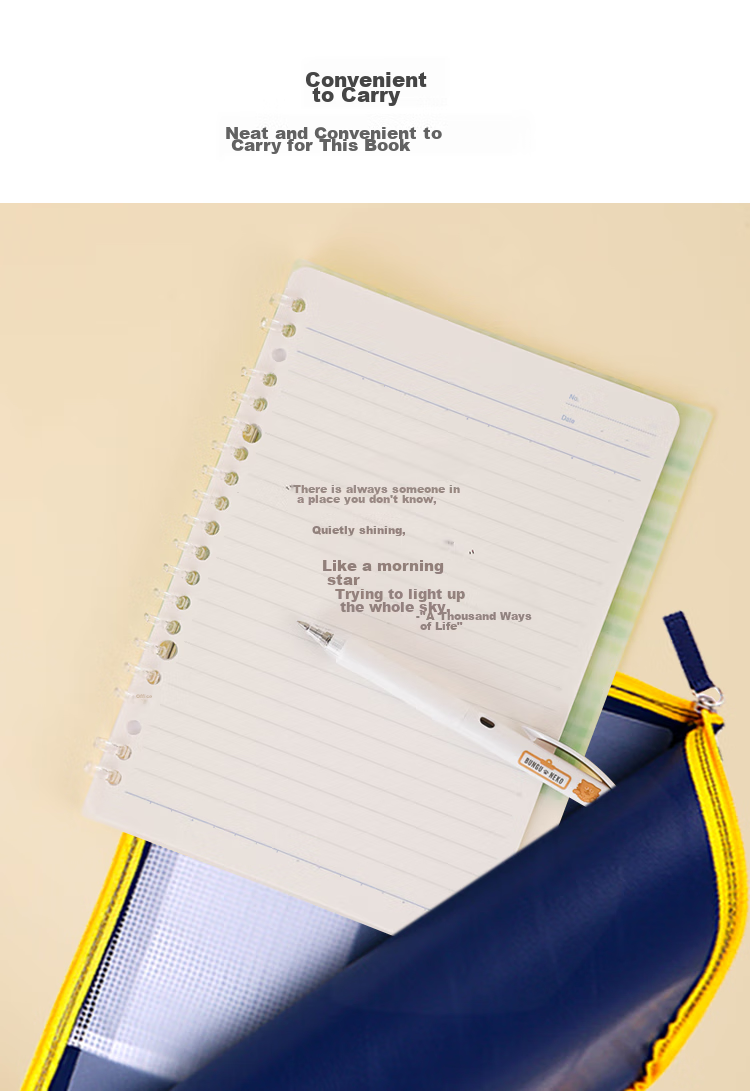 KOKUYO Campus Student Soft Spiral Notebook Journal Record Book, Shuicaixuyu, A5, 50 Sheets, Yellow WSG-SRDA550Y 6