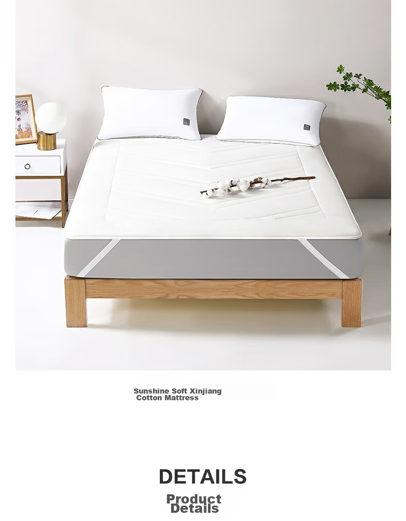 Shuixingjiafang Xinjiang Cotton Mattress, Foldable Bedding, Double Cotton Pad, Dormitory Mat, Bedding, 150*200cm 12