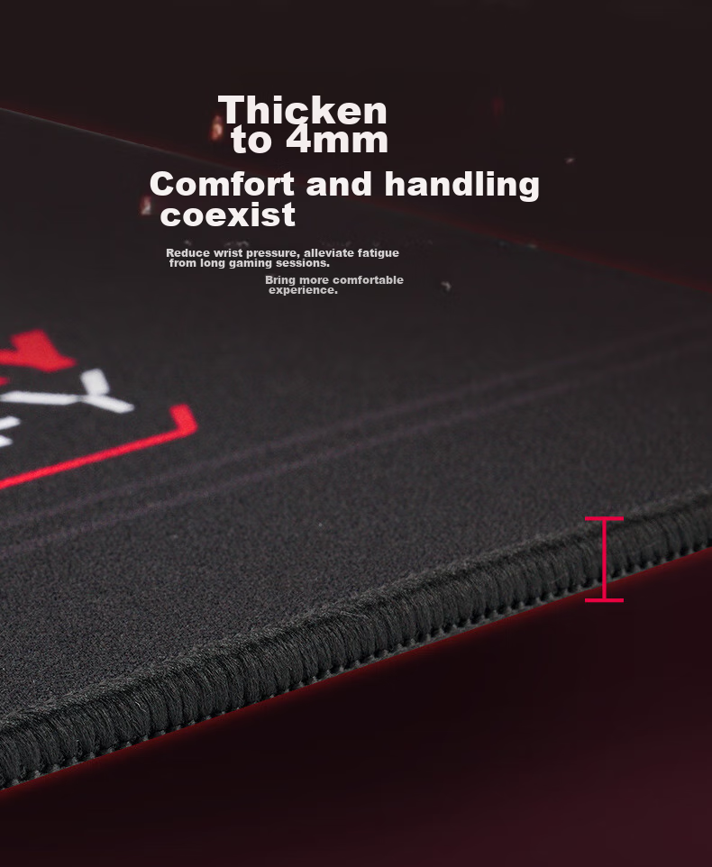 CHERRY ACE Series Mouse Pad Office Desk Mat Keyboard Pad Gaming Mouse Pad Carbon Fiber Texture Smooth Surface Double Braided Fabric 360x300x1mm 4